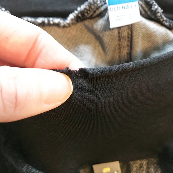 OLD NAVY OG Straight Leg Low Panel Maternity Jeans Washed Black Denim Womens 8 - Picture 8 of 11